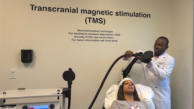 IMG_7592 Dr. Chriss Mulumba explains TMS therapy Part 1 for treatment-resistant depression at STARS Integrative Care in Suwanee, GA